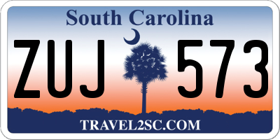 SC license plate ZUJ573
