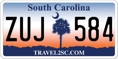 SC license plate ZUJ584