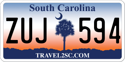 SC license plate ZUJ594