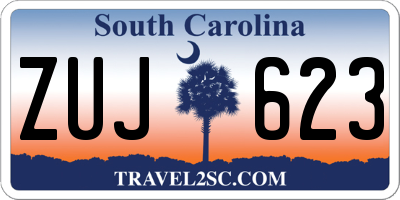 SC license plate ZUJ623