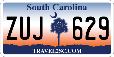 SC license plate ZUJ629