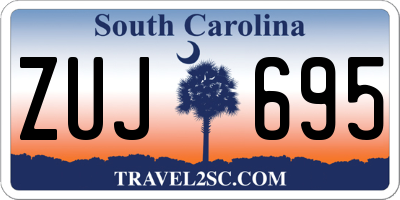 SC license plate ZUJ695