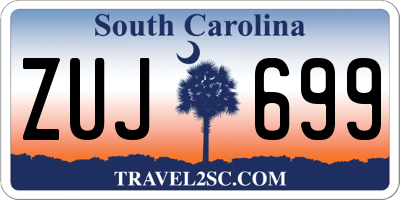 SC license plate ZUJ699