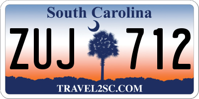 SC license plate ZUJ712