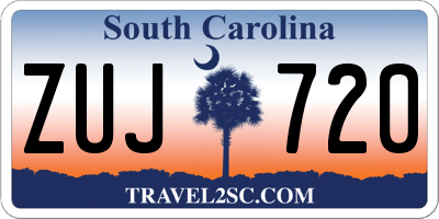 SC license plate ZUJ720