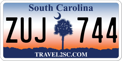 SC license plate ZUJ744