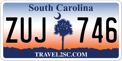 SC license plate ZUJ746