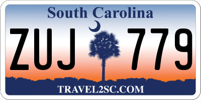 SC license plate ZUJ779
