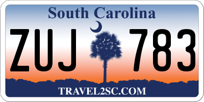 SC license plate ZUJ783