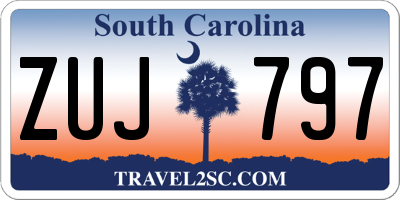 SC license plate ZUJ797