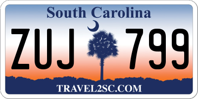 SC license plate ZUJ799