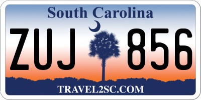 SC license plate ZUJ856