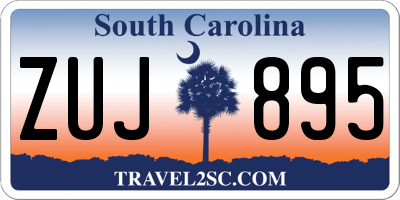 SC license plate ZUJ895