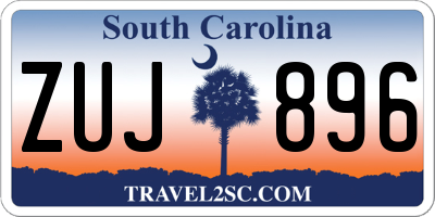 SC license plate ZUJ896