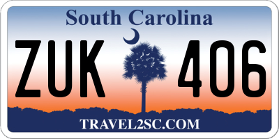 SC license plate ZUK406