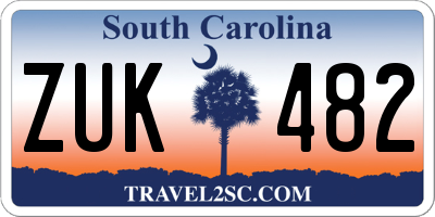 SC license plate ZUK482
