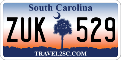 SC license plate ZUK529
