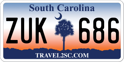 SC license plate ZUK686