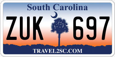 SC license plate ZUK697