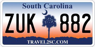 SC license plate ZUK882
