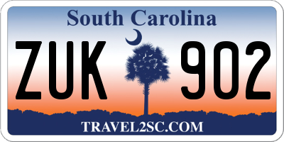 SC license plate ZUK902