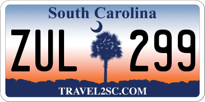 SC license plate ZUL299