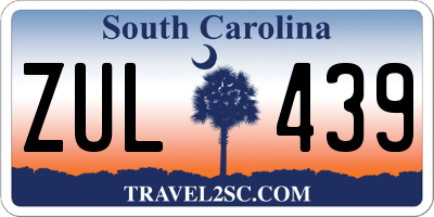 SC license plate ZUL439