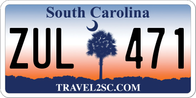 SC license plate ZUL471