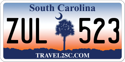 SC license plate ZUL523