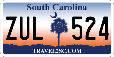 SC license plate ZUL524