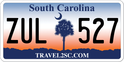 SC license plate ZUL527