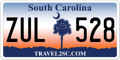 SC license plate ZUL528