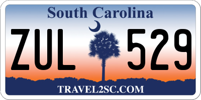 SC license plate ZUL529