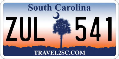 SC license plate ZUL541