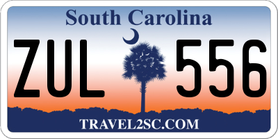 SC license plate ZUL556