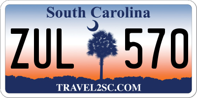 SC license plate ZUL570