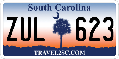 SC license plate ZUL623