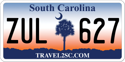 SC license plate ZUL627