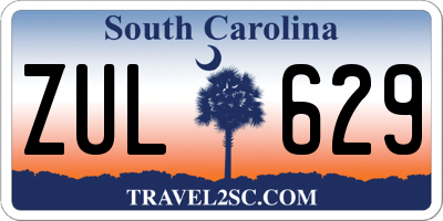 SC license plate ZUL629