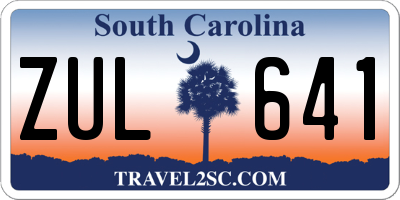 SC license plate ZUL641