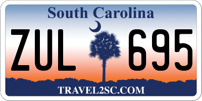 SC license plate ZUL695