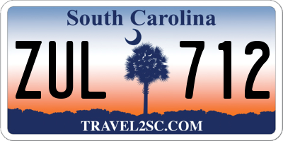 SC license plate ZUL712