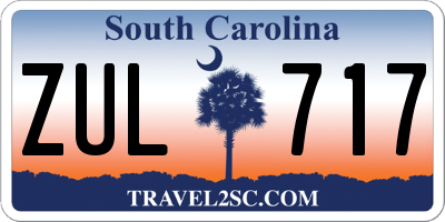 SC license plate ZUL717