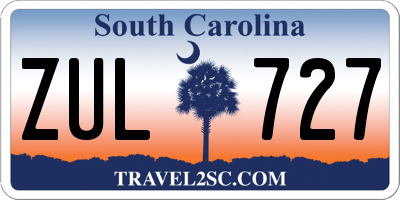 SC license plate ZUL727