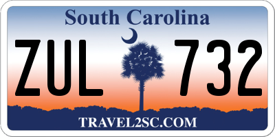 SC license plate ZUL732