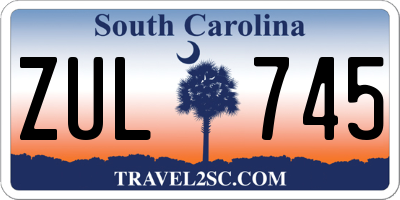 SC license plate ZUL745