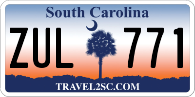 SC license plate ZUL771