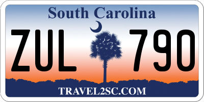 SC license plate ZUL790