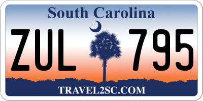 SC license plate ZUL795