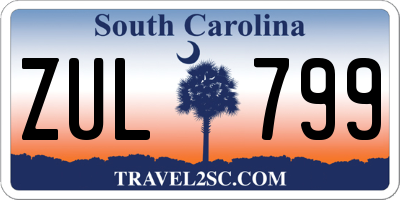 SC license plate ZUL799